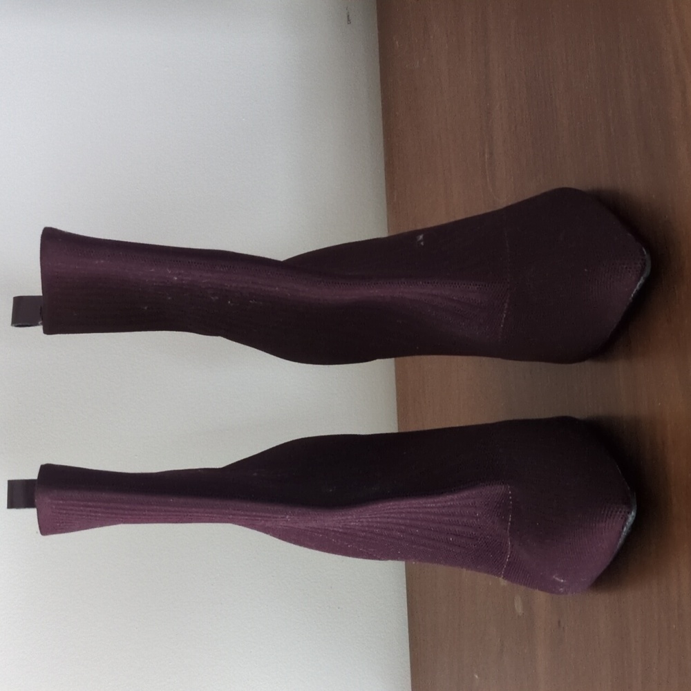Chic Burgundy Sock Boots Nine West